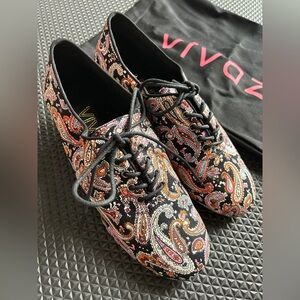 Vivaz “Eden” 2” Paisley Lace-Up Latin Dance Shoes Size 38